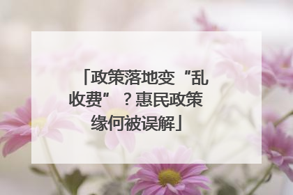政策落地变“乱收费”？惠民政策缘何被误解