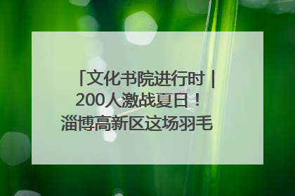 文化书院进行时｜200人激战夏日！淄博高新区这场羽毛球比赛太酷