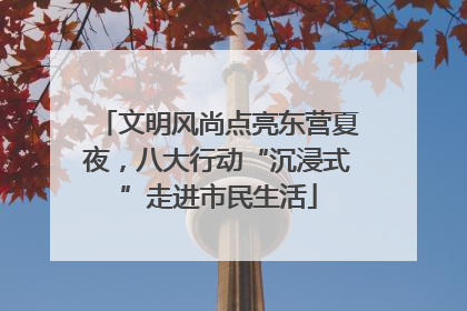 文明风尚点亮东营夏夜，八大行动“沉浸式”走进市民生活
