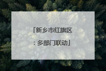 新乡市红旗区：多部门联动