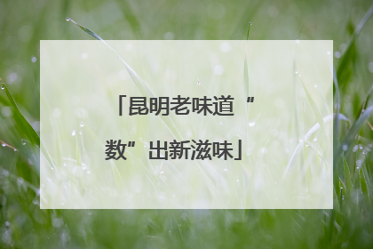 昆明老味道“数”出新滋味