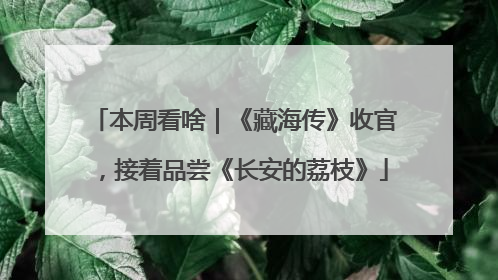 本周看啥｜《藏海传》收官，接着品尝《长安的荔枝》