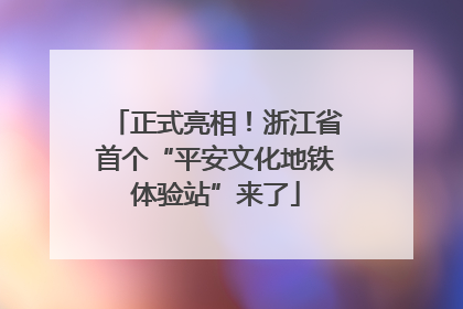 正式亮相！浙江省首个“平安文化地铁体验站”来了