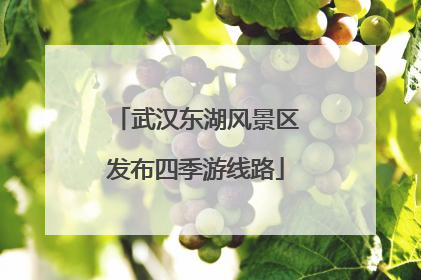 武汉东湖风景区发布四季游线路