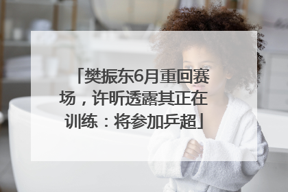 樊振东6月重回赛场，许昕透露其正在训练：将参加乒超