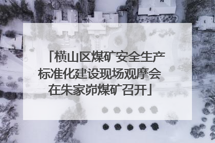 横山区煤矿安全生产标准化建设现场观摩会在朱家峁煤矿召开