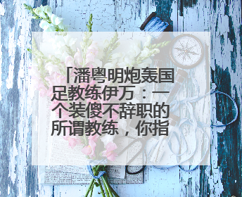 潘粤明炮轰国足教练伊万：一个装傻不辞职的所谓教练，你指望它拯救中国足球！此前曾多次发文评价国足