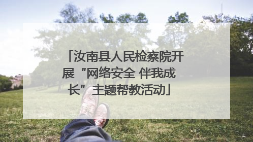 汝南县人民检察院开展“网络安全 伴我成长”主题帮教活动