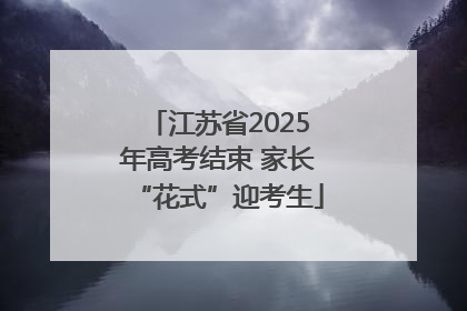 江苏省2025年高考结束 家长“花式”迎考生
