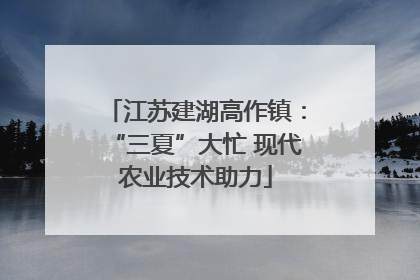 江苏建湖高作镇：“三夏”大忙 现代农业技术助力