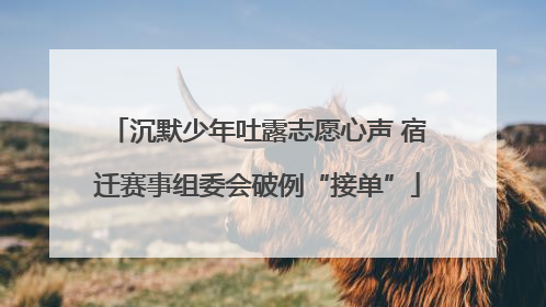 沉默少年吐露志愿心声 宿迁赛事组委会破例“接单”