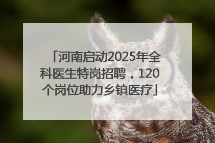 河南启动2025年全科医生特岗招聘，120个岗位助力乡镇医疗