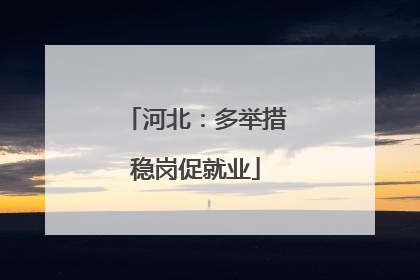 河北：多举措稳岗促就业