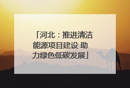 河北：推进清洁能源项目建设 助力绿色低碳发展