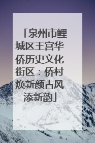 泉州市鲤城区王宫华侨历史文化街区：侨村焕新颜古风添新韵