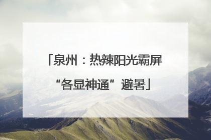 泉州：热辣阳光霸屏 “各显神通”避暑