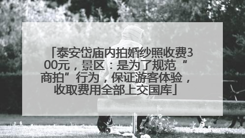 泰安岱庙内拍婚纱照收费300元，景区：是为了规范“商拍”行为，保证游客体验，收取费用全部上交国库