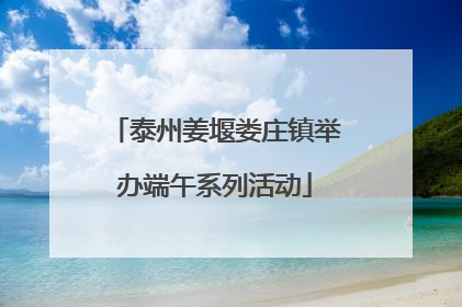 泰州姜堰娄庄镇举办端午系列活动