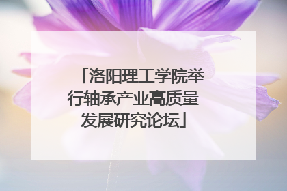 洛阳理工学院举行轴承产业高质量发展研究论坛