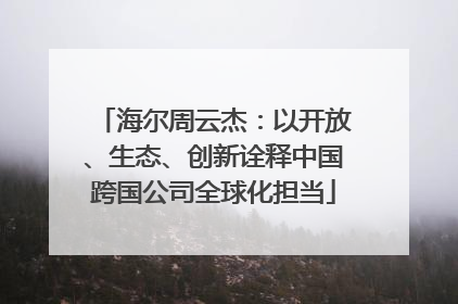 海尔周云杰：以开放、生态、创新诠释中国跨国公司全球化担当