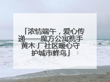 浓情端午，爱心传递——魔方公寓携手黄木 厂社区暖心守护城市蜂鸟