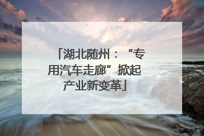 湖北随州：“专用汽车走廊”掀起产业新变革