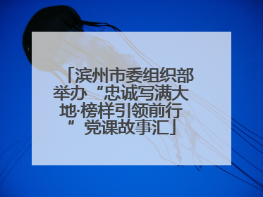 滨州市委组织部举办“忠诚写满大地·榜样引领前行”党课故事汇