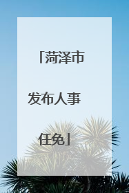 菏泽市发布人事任免
