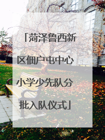 菏泽鲁西新区佃户屯中心小学少先队分批入队仪式