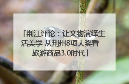 荆江评论：让文物演绎生活美学 从荆州8项大奖看旅游商品3.0时代