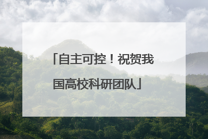 自主可控！祝贺我国高校科研团队