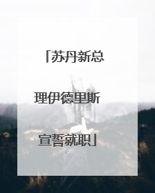 苏丹新总理伊德里斯宣誓就职