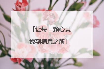 让每一颗心灵找到栖息之所