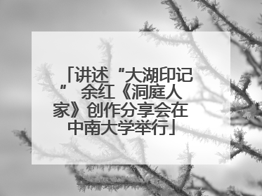 讲述“大湖印记” 余红《洞庭人家》创作分享会在中南大学举行