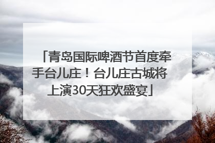 青岛国际啤酒节首度牵手台儿庄！台儿庄古城将上演30天狂欢盛宴