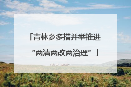 青林乡多措并举推进“两清两改两治理”