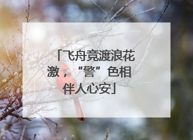 飞舟竞渡浪花激，“警”色相伴人心安