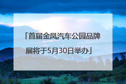首届金凤汽车公园品牌展将于5月30日举办
