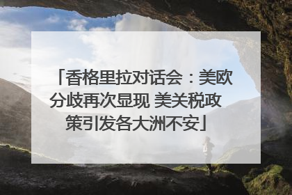 香格里拉对话会：美欧分歧再次显现 美关税政策引发各大洲不安