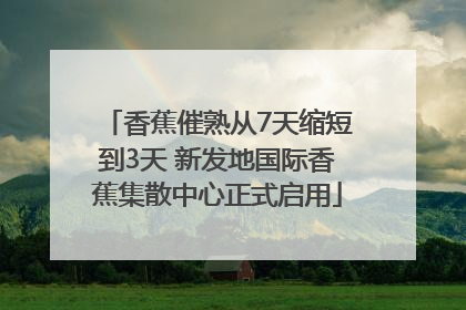 香蕉催熟从7天缩短到3天 新发地国际香蕉集散中心正式启用
