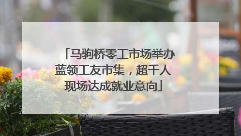 马驹桥零工市场举办蓝领工友市集，超千人现场达成就业意向