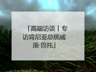 高端访谈丨专访肯尼亚总统威廉·鲁托