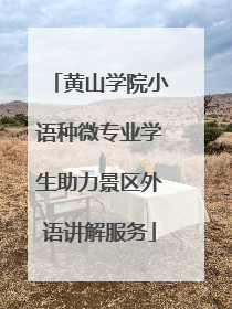 黄山学院小语种微专业学生助力景区外语讲解服务