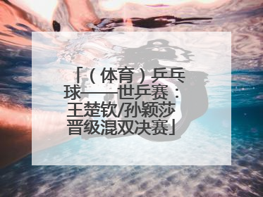 （体育）乒乓球——世乒赛：王楚钦/孙颖莎晋级混双决赛