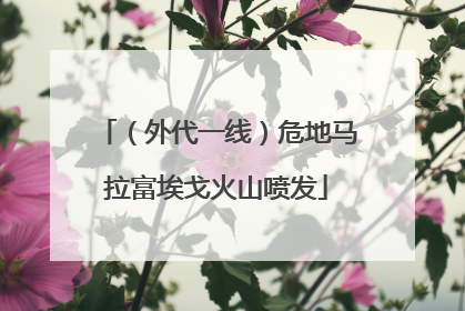 （外代一线）危地马拉富埃戈火山喷发