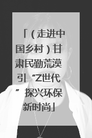 （走进中国乡村）甘肃民勤荒漠引“Z世代”探兴环保新时尚