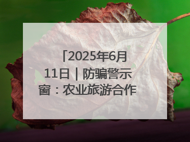 2025年6月11日｜防骗警示窗：农业旅游合作社以高息设局，集资380万