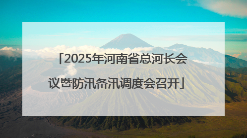 2025年河南省总河长会议暨防汛备汛调度会召开