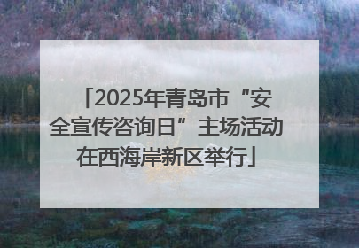 2025年青岛市“安全宣传咨询日”主场活动在西海岸新区举行
