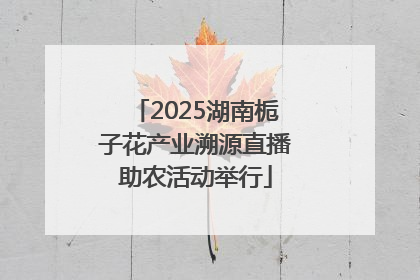 2025湖南栀子花产业溯源直播助农活动举行